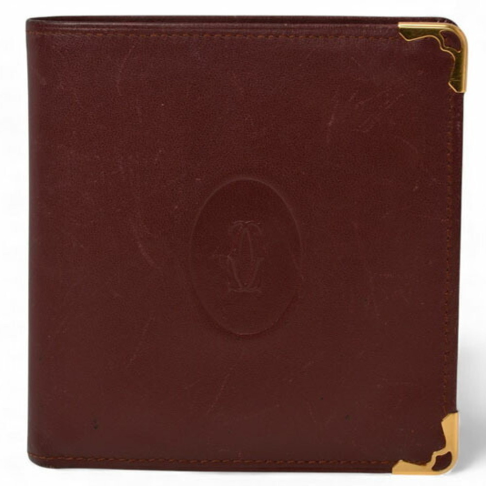 Cartier Men's Must de Bi-fold Wallet, Bordeaux, 73184192
